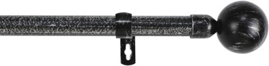 NIKCORP Teleskopska metalna šipka za zavjese, 120–210 cm, crna