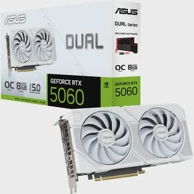 ASUS Grafička kartica GeForce RTX 5060 DUAL OC WHITE, 8GB, DLSS 4, 3× DisplayPort, 1× HDMI 2.1