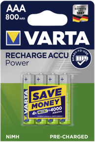 VARTA Baterije Rechargeable AAA HR03 800 mAh, 10x4