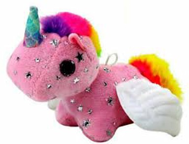 Plišana igračka jednorog skakač na napuhavanje, roza