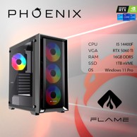 PHOENIX Stolno računalo FLAME X-512 / Intel Core i5-14400F, 16GB, 1TB SSD, RTX 5060 Ti, Windows 11 Pro