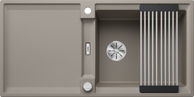 BLANCO Sudoper Adira XL 6 S InFino Silgranit sklopiva rešetka, s dalj.upr. - tartufo