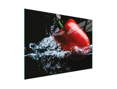 TMK Staklena zaštita za štednjak ili ploču za kuhanje 30x22, pepper