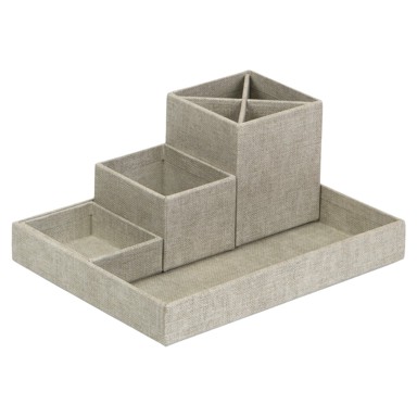 BIGSO 4-dijelni stolni organizator Lena, bež