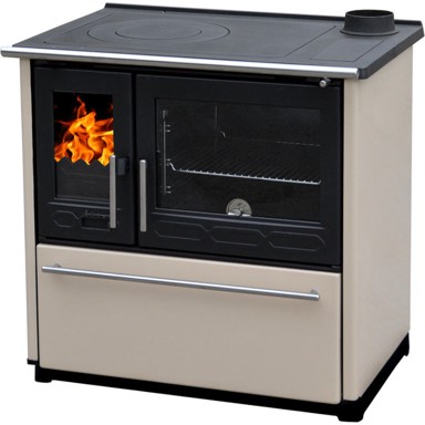 PLAMEN Peć na drva 850 GLAS desni, krem