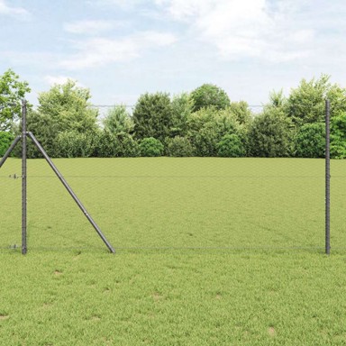 Heksagonalna ograda 1.4x25 m čelik, siva