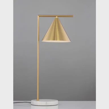 NOVA LUCE Stolna lampa Sway, E27, mesing/bijela