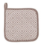TISECO HOME STUDIO Set od 2 smeđa pamučna držača za lonac Hexagon Tetris