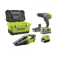RYOBI Aku bušilica set R18DD3-252VT