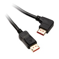 INLINE 8K (UHD-2) DisplayPort kabel, lijevo savijen, crni, 1 m 17151L