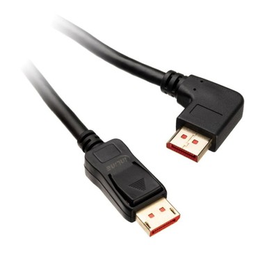 INLINE 8K (UHD-2) DisplayPort kabel, lijevo savijen, crni, 1 m 17151L