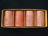 Svijeća metalik 5 x 7.5 cm, 4 komada, crvena