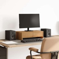 Stalak za monitor s ladicama, 50x27x15 cm, boja hrasta