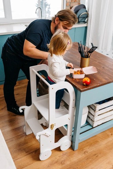 FURNITURA Montessori stolica pomagalo 2u1, Motiv Voz, više boja