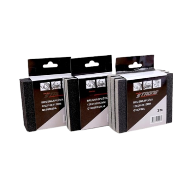 Brusna spužva velika set 3 kom, granulacija P120, srednja