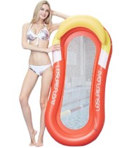 Madrac na napuhavanje s mrežom, ležaljka za vodu, crvena 