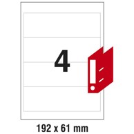 ZWECKFORM Etikete za registratore, 192x61 mm, bijele