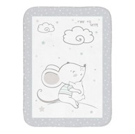KIKKA BOO Deka Soft Joyful Mice, 110x140, siva