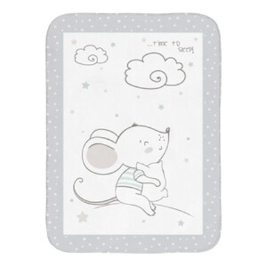 KIKKA BOO Deka Soft Joyful Mice, 110x140, siva