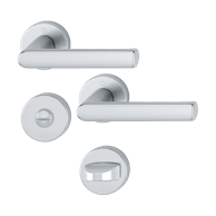 HOPPE Ručka s rozetom HAMBURG 1700/42KB/42KBS F1 WC, aluminijska