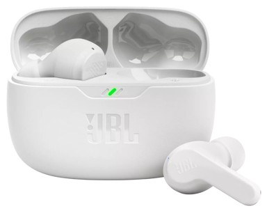 JBL Slušalice Vibe Beam, bežične, Bluetooth, in-ear, bijele