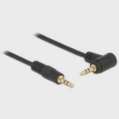 DELOCK Audio kabel 3,5 mm muški/muški kutni, crni, 1,0 m