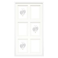 DEKNUDT Okvir za slike drveni S65KK1 bijeli 6x10x15 double Passepartout