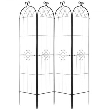 VEVOR Vrtna rešetka za penjačice 220 x 52,5 cm, crna