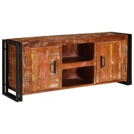 TV ormar, 120 x 30 x 50 cm, masivno obnovljeno drvo, šareni
