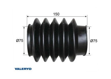 VALERYD Gumena zaštitna manžeta KNOTT/KF/KRV/KFG 27/30/35 150mm fi75/75 2235001
