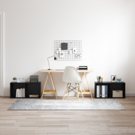 Set TV komoda s policom s pohranom 2 komada, 72 x 35 x 36.5 cm, crni hrast