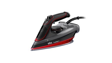 BRAUN Parno glačalo TexStyle 5 SI5057RD, keramička površina, 2700 W, crna, crvena