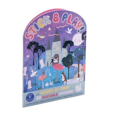 FLOSS&ROCK® Knjižica s naljepnicama Stick&Play Enchanted, višekratna upotreba