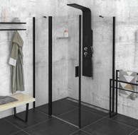 POLYSAN Tuš kabina ZOOM BLACK, pravokutna, 1200 x 900 mm, L/D opcija