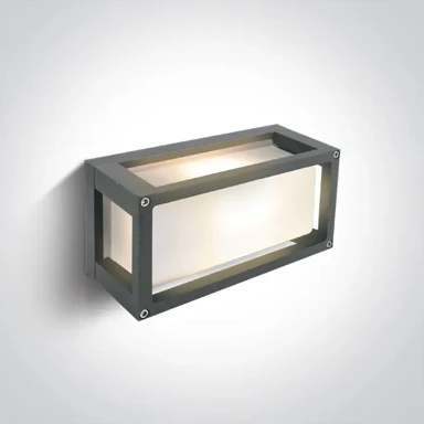 Zidna svjetiljka, 1xE27, 15W, 240V, IP54, DM67420/G, siva