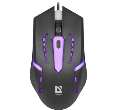 DEFENDER Gaming miš Flash MB-600L, crni, ambidekstran, žični, optički, 1200 DPI, 3 tipke