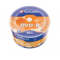 VERBATIM Medij za snimanje DVD-R, 4.7GB 16×, Matt Silver Wagon Wheel, 50 kom