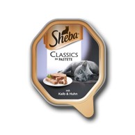 SHEBA Hrana za mačke Classic, pašteta s teletinom i piletinom, 85 g