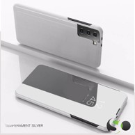 CLEAR VIEW Preklopna maskica za SAMSUNG A56, srebrna