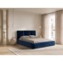 MAZZINI BEDS Tapecirani bračni krevet Brody 200x200 cm s prostorom za odlaganje s podnicom baršun, tamno plavi