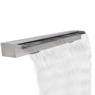 Pravokutna vodopadna fontana za bazen, 90 cm, nehrđajući čelik
