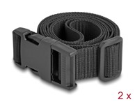 DELOCK Podesivi remen za prtljagu, 1.5 m, crni, 2 kom