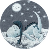AYYILDIZ CARPETS Plavi/sivi dječji tepih ø 120 cm Bambi 