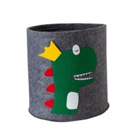 LIVEFY Košara za igračke i rublje Dino, 35 x 35 cm, zelena