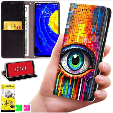 BLUEMOON Preklopna maskica za Motorola Edge 50 Neo, sa zaštitnim staklom 9H