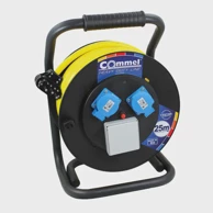 COMMEL 200-394 kabelska motalica 25m na bubnju 3p 16a 250/400v ~ 9500w ip44