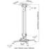 TECHLY Nastavak za stropni nosač za projektor (545-900 mm, srebrni, ICA-PM 18M)