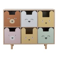 BLOOMINGVILLE Niska dječja komoda od masivne paulovnije u prirodnoj boji 25, 5x88, 5 cm Calle 