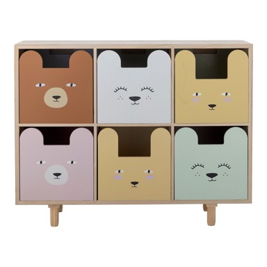 BLOOMINGVILLE Niska dječja komoda od masivne paulovnije u prirodnoj boji 25, 5x88, 5 cm Calle