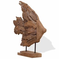 Riba Skulptura od tikovine 40x12x57 cm